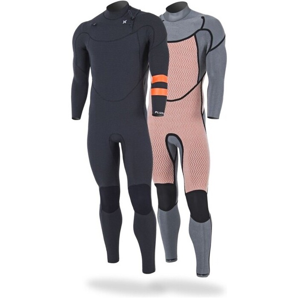 Hurley Da Uomo Plus 5/3mm Chest Zip Muta MFS0012504 - Black / Graphite